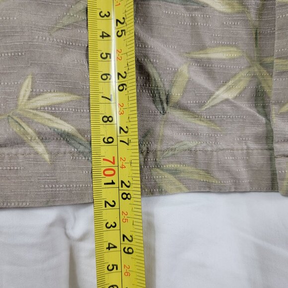 Jamaica Jaxx Mens 2XL XXL Brown Button Down Shirt Bamboo Print Short Sleeve - Picture 9 of 9